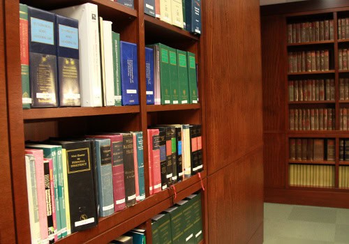 Library bookshelves
